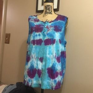 Upcycled tie dye top